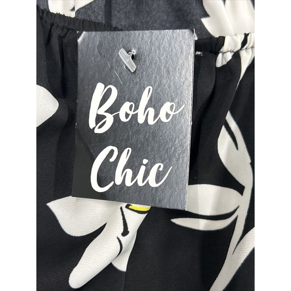 Hyfve Dress Womens Size Small Black White Yellow Flowers Ruffles Summer Sun Cute - Picture 10 of 13